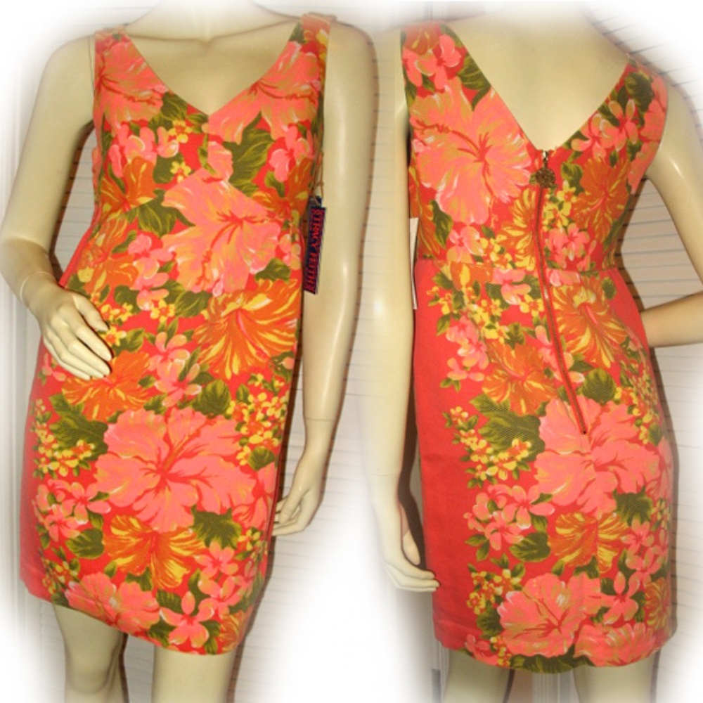 Womens Mini Sheath Dress Hawaiian Floral Hibiscus